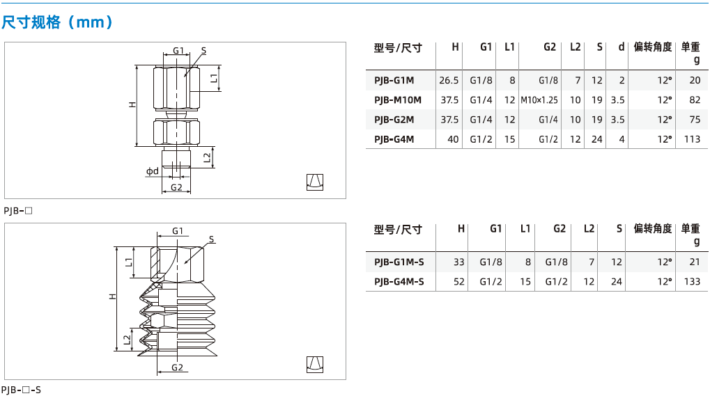 PJB系列-通用安裝配件-旋轉接頭